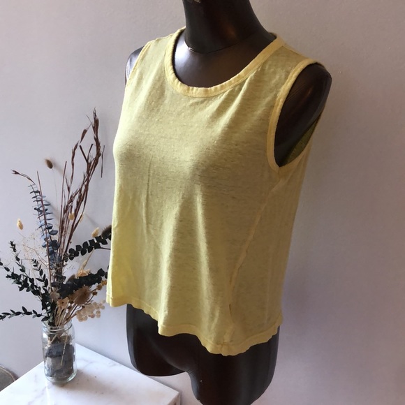 Banana Republic 100%Linen Cropped Tank